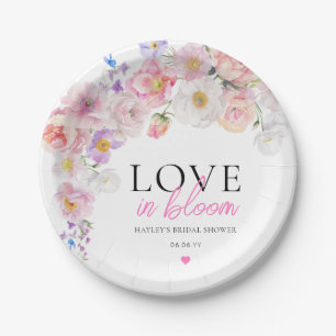 Eloise Pink Floral Love In Bloom Paper Plates