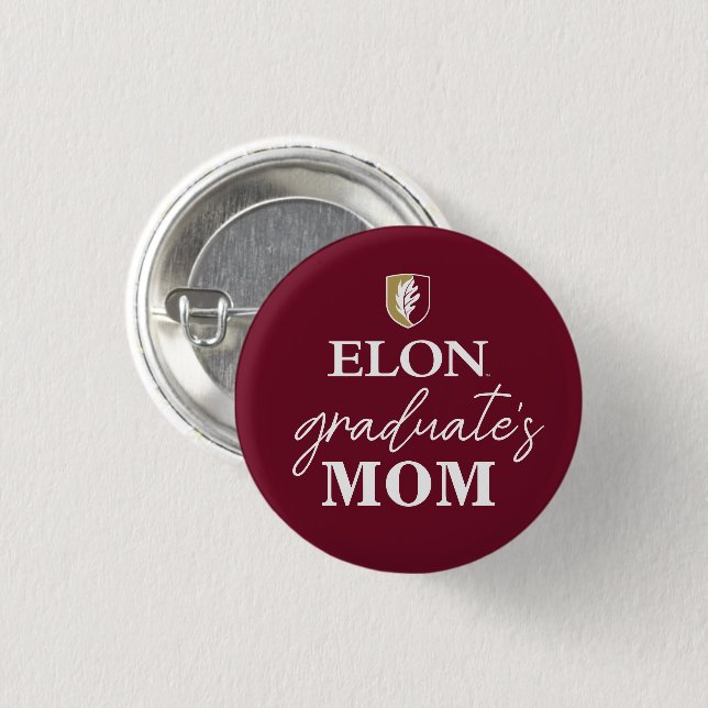 Elon | Graduate's Mom Button (Front & Back)