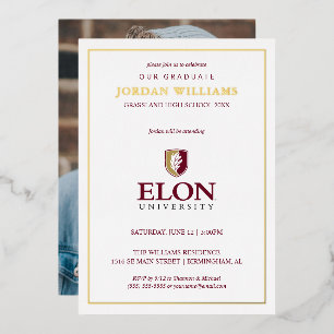 Elon Graduation Foil Invitation