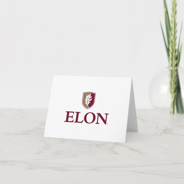 Elon Graduation Letterpress Thank You Card (Front)