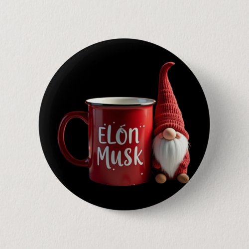 Elon Musk Christmas Mug  Button