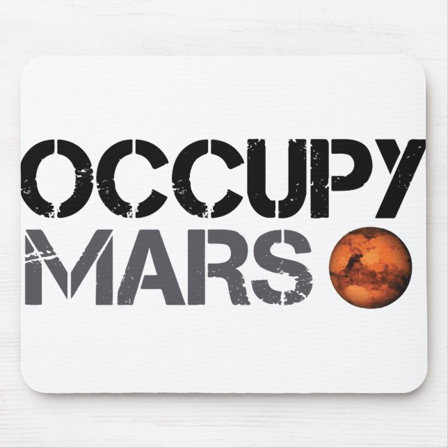elon musk occupy mars mouse pad (Front)