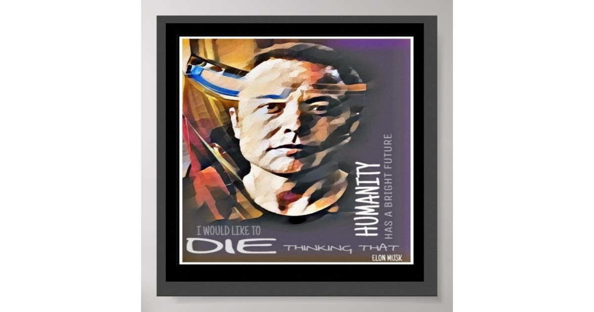 Elon Musk Poster | Zazzle.com