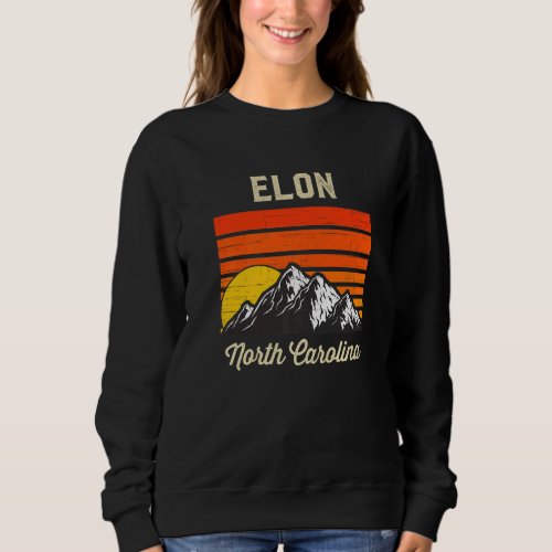 Elon North Carolina Retro City State Vintage Usa Sweatshirt