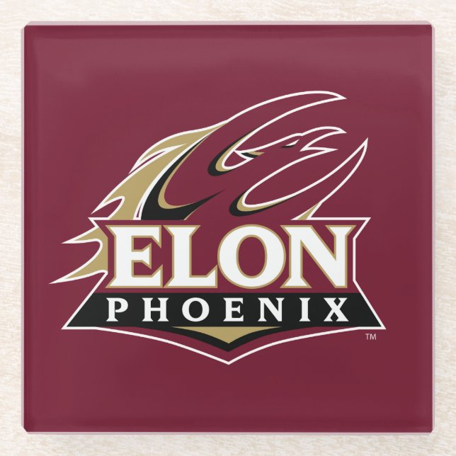 Elon Phoenix Glass Coaster (Front)