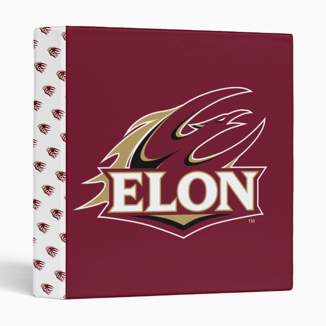 Elon Phoenix Logo 3 Ring Binder (Front/Spine)