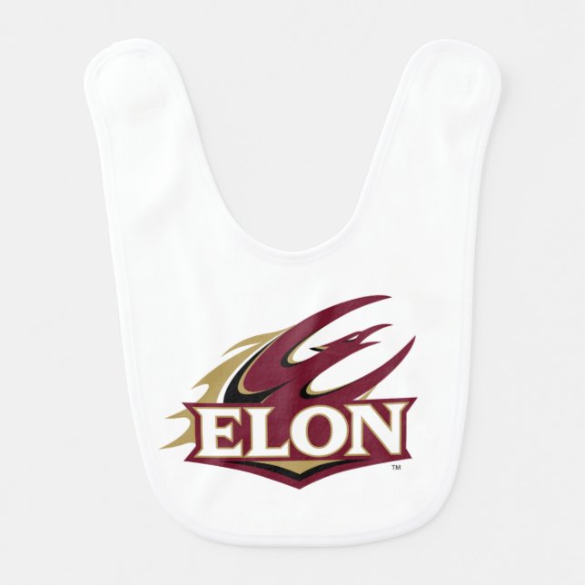 Elon Phoenix Logo Baby Bib (Front)