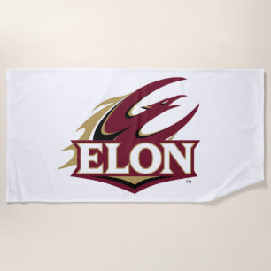 Elon Phoenix Logo Beach Towel