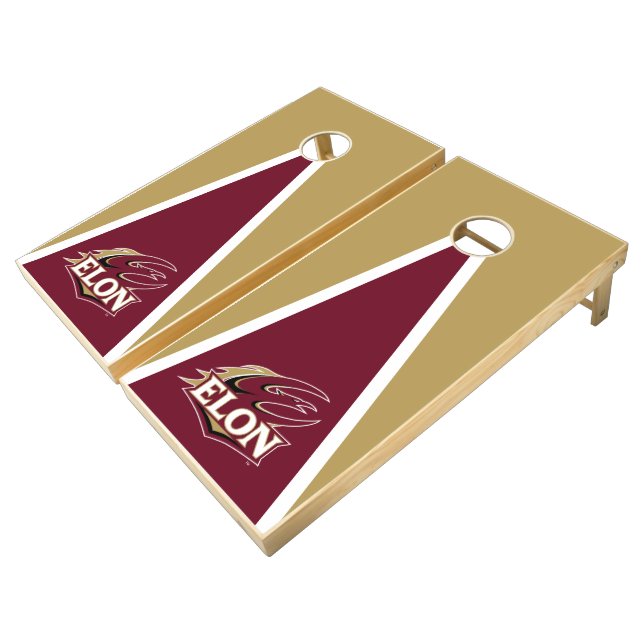 Elon Phoenix Logo Cornhole Set (Angled)