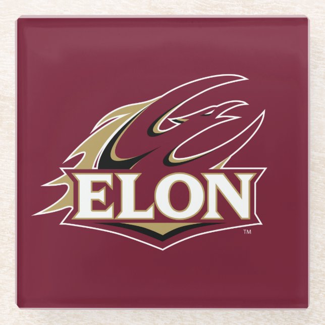 Elon Phoenix Logo Glass Coaster (Front)