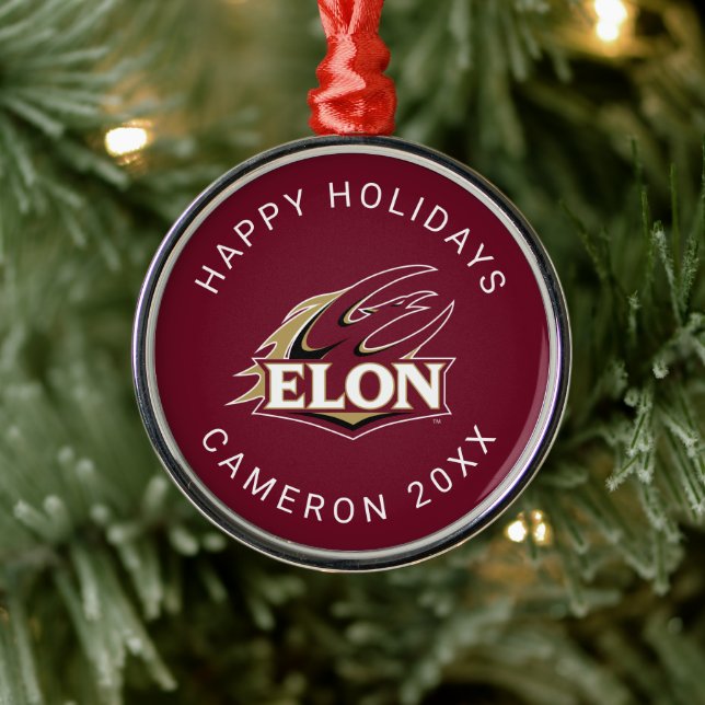 Elon Phoenix Logo Metal Ornament (Tree)