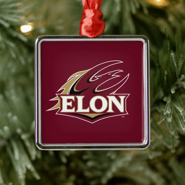 Elon Phoenix Logo Metal Ornament (Tree)