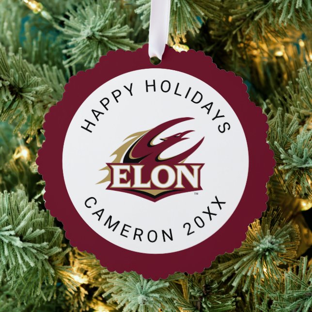 Elon Phoenix Logo Ornament Card (Insitu (Tree))