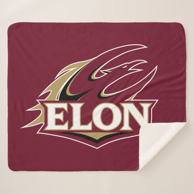 Elon Phoenix Logo Sherpa Blanket (Front (Horizontal))