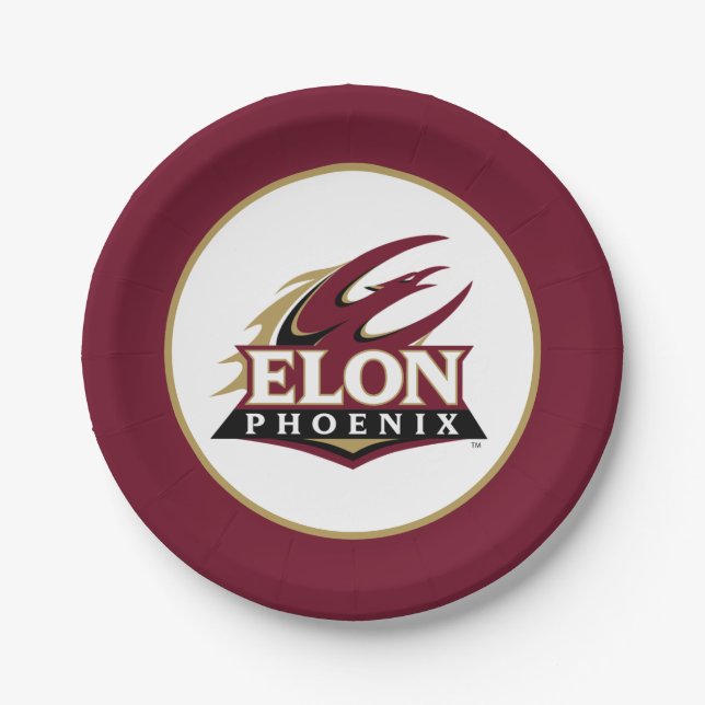Elon Phoenix Paper Plates (Front)