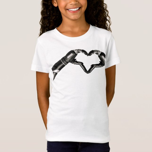 Elon Robot Heart  Musk T-Shirt (Front)