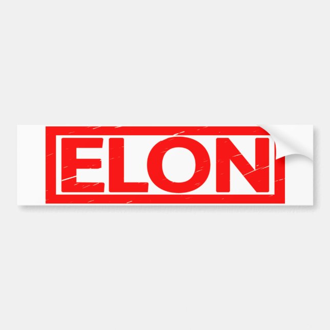 Elon Stamp Bumper Sticker (Front)