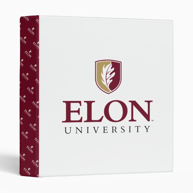 Elon University 3 Ring Binder (Front/Spine)