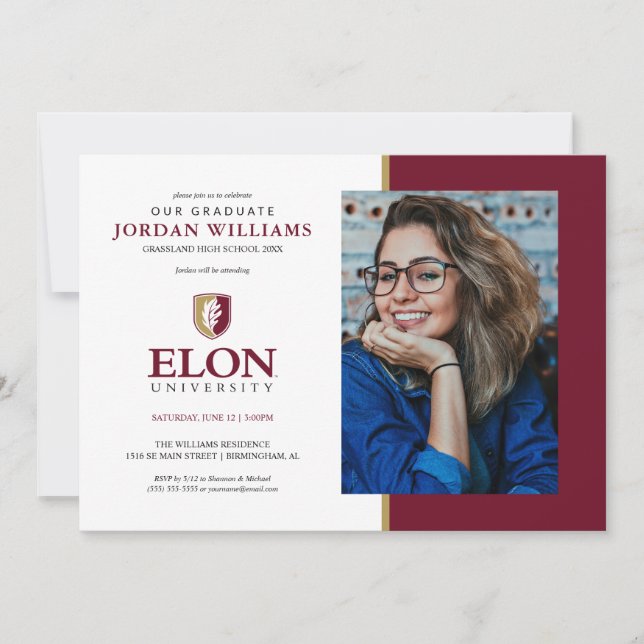 Elon University Announcement (Front)