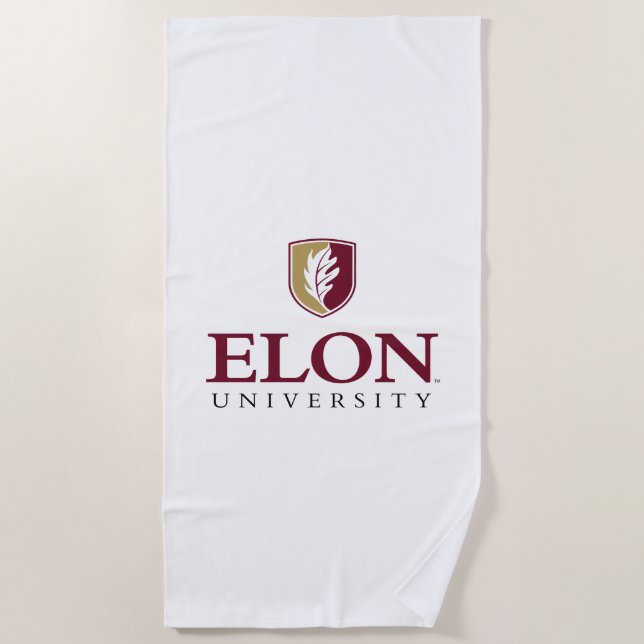Elon University Beach Towel (Front)