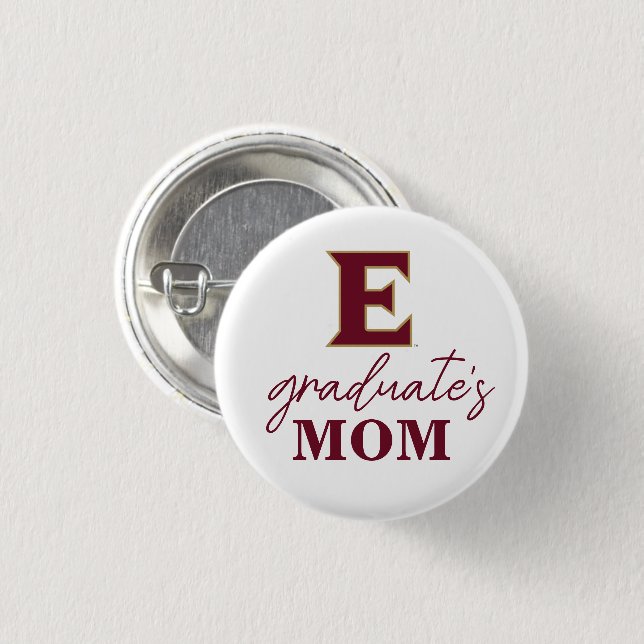 Elon University E | Graduate's Mom Button (Front & Back)