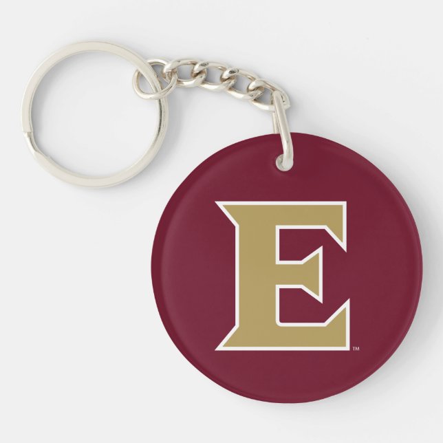 Elon University E Keychain (Front)
