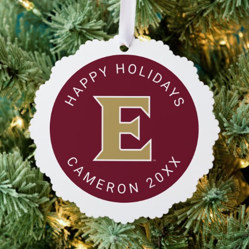 Elon University E Ornament Card