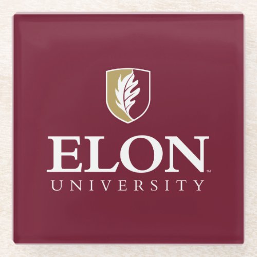 Elon University Glass Coaster