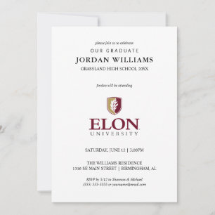 Elon University Graduation Announcement