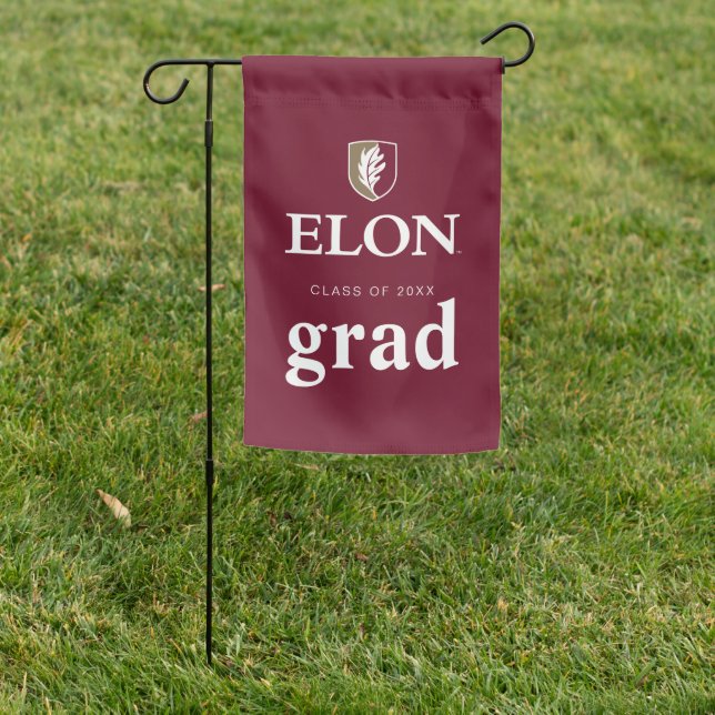 Elon University Graduation Garden Flag (In SItu)