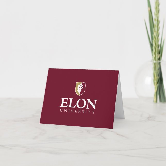 Elon University Graduation Letterpress Thank You Card (Front)