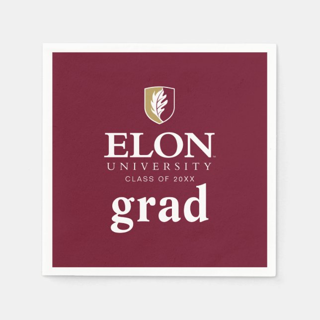 Elon University Graduation Napkins (Front)