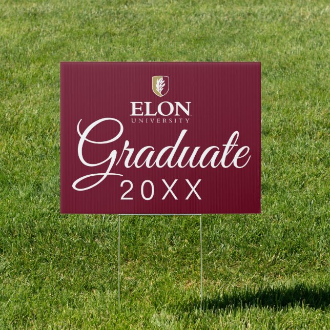 Elon University Graduation Sign (Insitu)
