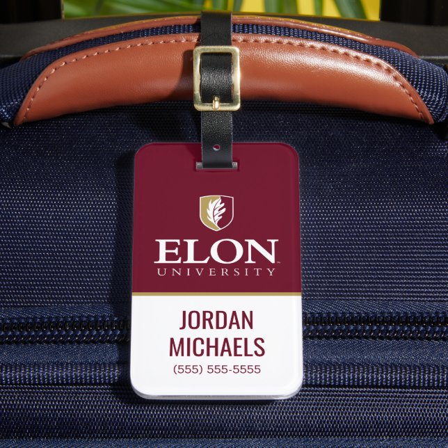 Elon University Luggage Tag (Front Insitu 2)