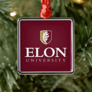 Elon University Metal Ornament