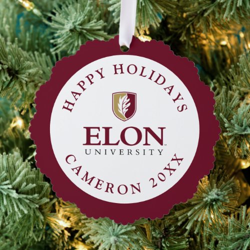 Elon University Ornament Card