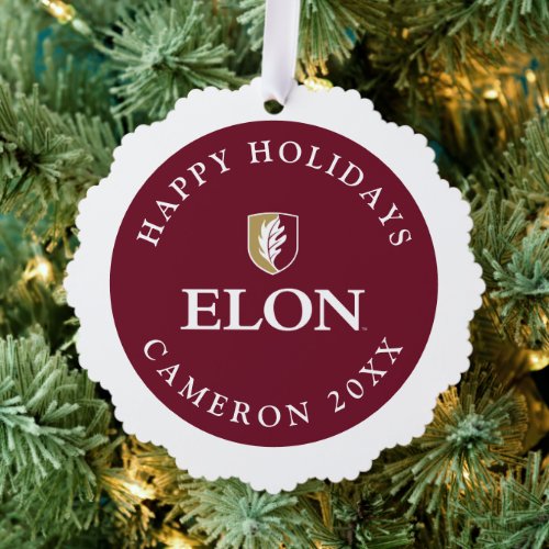 Elon University Ornament Card