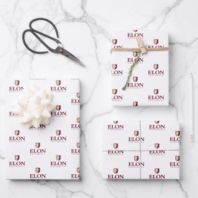 Elon University Wrapping Paper Sheets (Front)