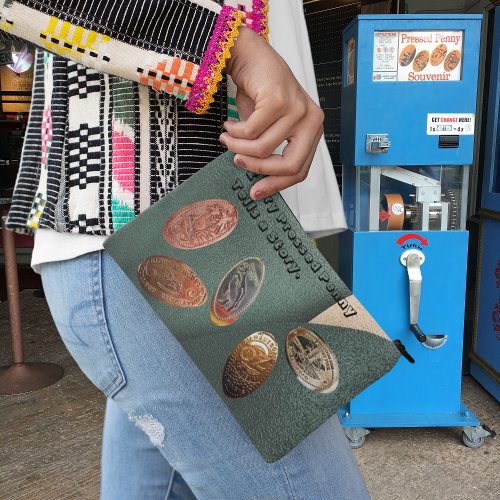 Elongated Souvenir CoinPressed Penny Collector Accessory Pouch