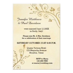 floral post elopement party invitations zazzle
