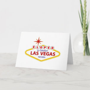 Eloped in Las Vegas Announcement Card