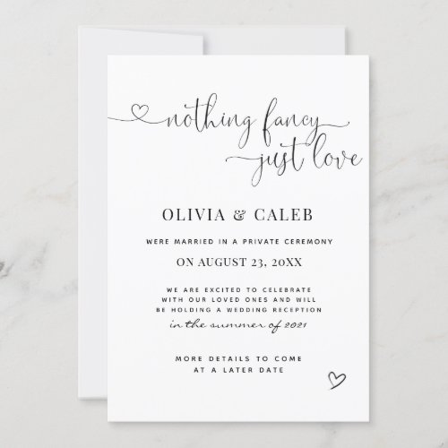 Eloped Wedding Announcement