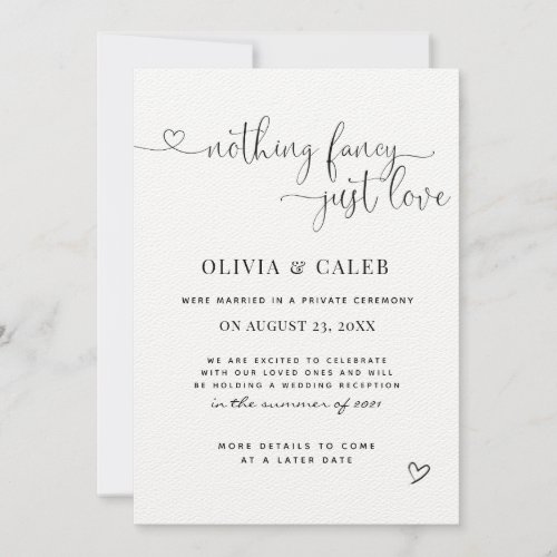 Eloped Wedding Announcement