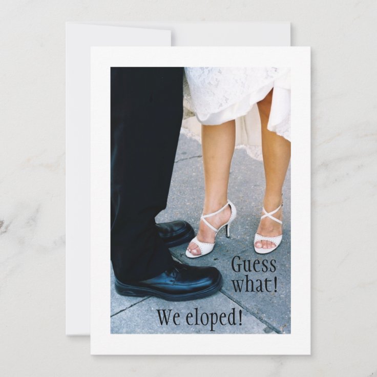 Elopement Announcement Zazzle