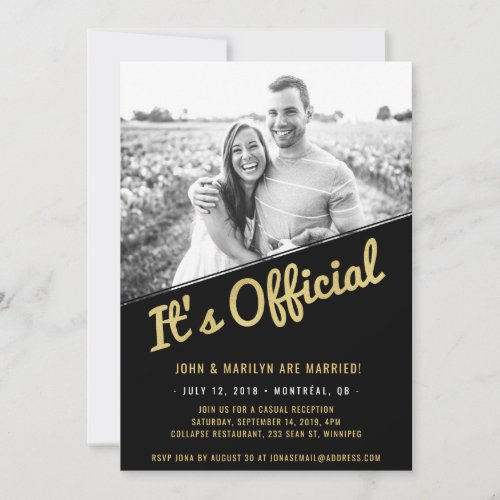 Elopement Announcement and Reception Invitation