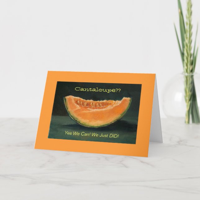 Elopement Announcement: Cantaloupe, Pun, Funny Announcement (Front)