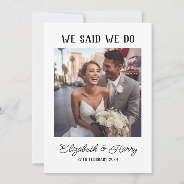 Elopement Announcement Card (Front)