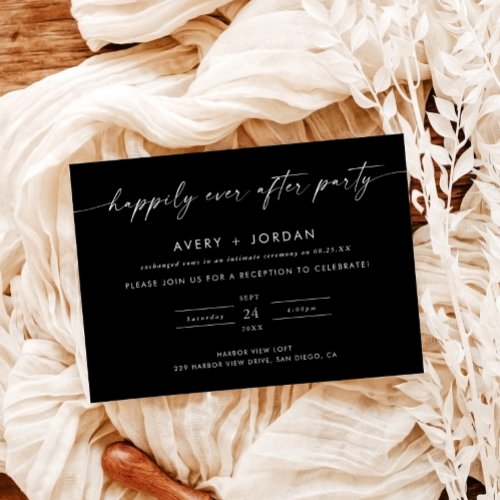 Elopement Announcement  Happily Ever After Party 