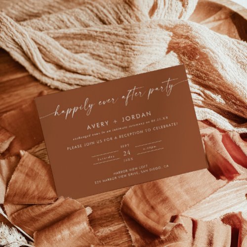 Elopement Announcement  Happily Ever After Party 