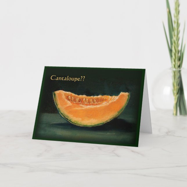 Elopement Announcement, Humor, Pun, CANTALOUPE Announcement (Front)